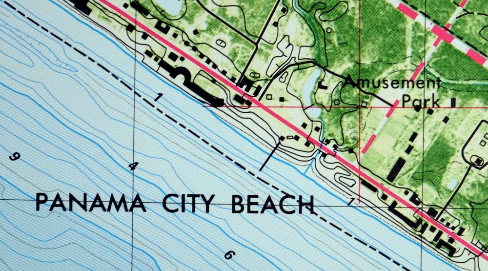 Panama City Beach Florida Woodlawn USGS Topographic Map 1984 - Image 2