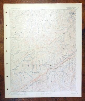 Whitesburg Kentucky Pikeville Cumberland USGS Topo Map 1910