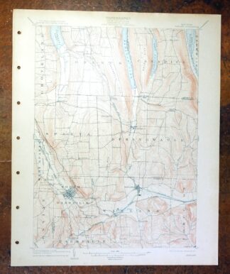 Wayland New York Dansville Cohocton USGS Topo Map 1907