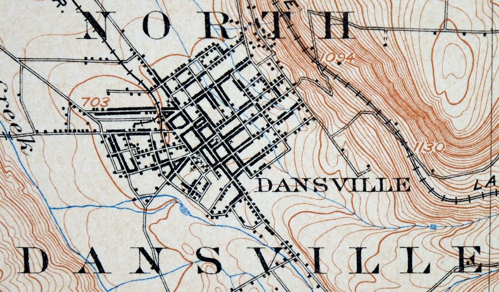 Wayland New York Dansville Cohocton USGS Topo Map 1907 - Image 3