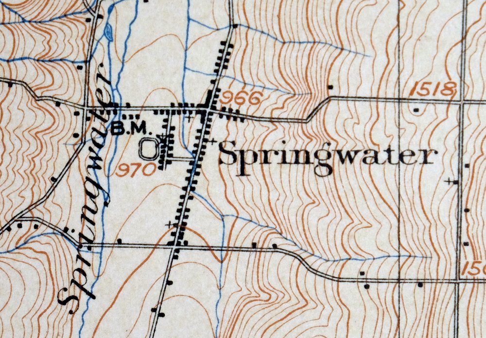 Wayland New York Dansville Cohocton USGS Topo Map 1907 - Image 2