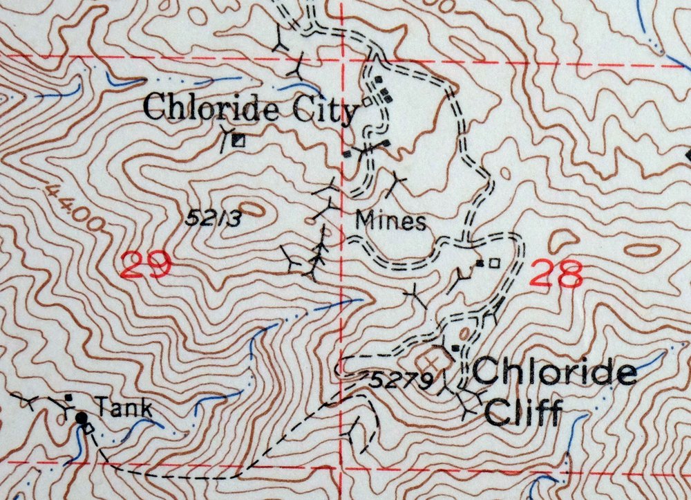 Chloride Cliff California Furnace Creek USGS Topo Map 1967 - Image 3