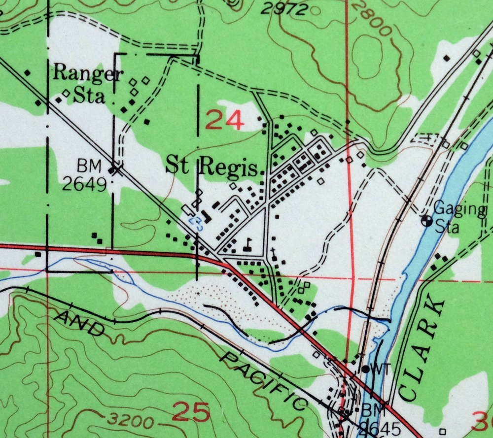 Saint Regis Montana St. Regis USGS Topo Map 1968 Vintage - Image 4