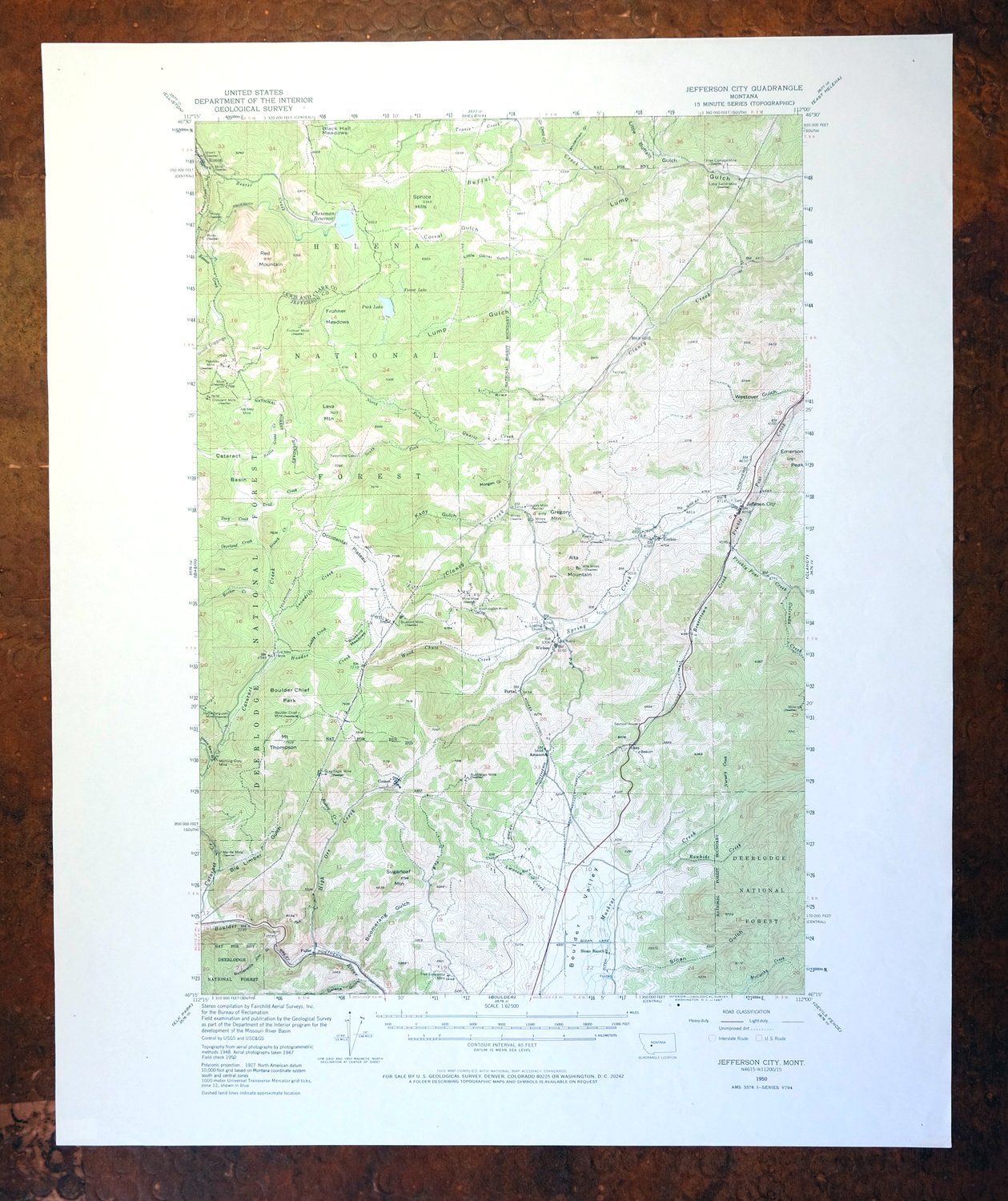 Jefferson City Montana Clancy Basin USGS Topo Map 1967