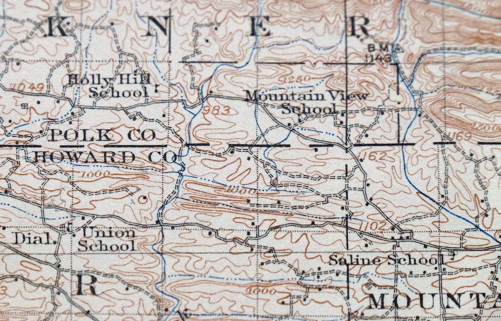 De Queen Arkansas Dierks Wickes USGS Topo Map 1922 Antique - Image 4