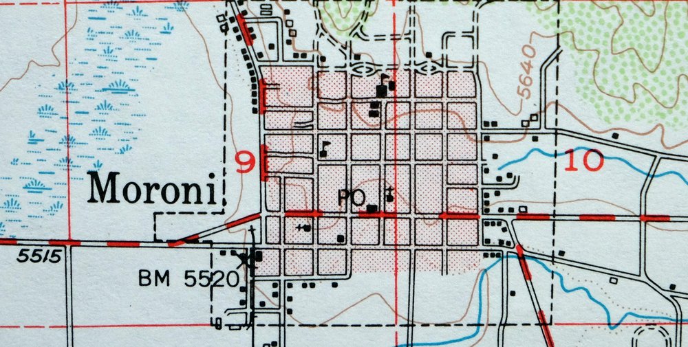 Moroni Utah Fountain Green USGS 15-Min Topo Map 1968 Vintage - Image 5