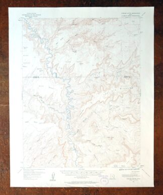 Fiddler Butte Utah USGS 15-Min Topographic Map 1958 Vintage