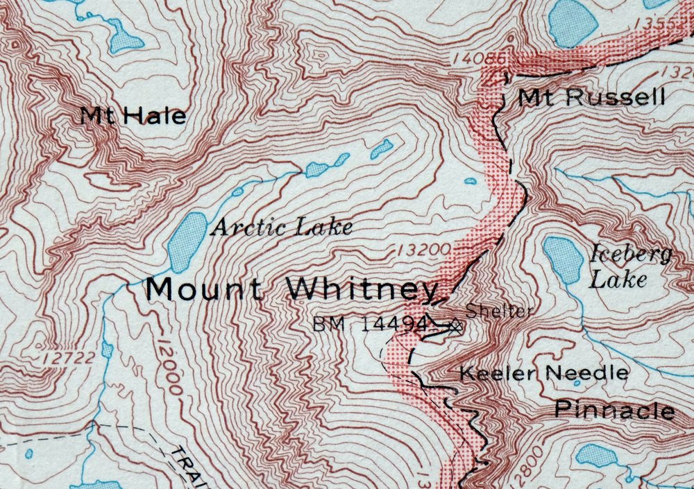 Mount Whitney California USGS 15-Min Topo Map 1972 Vintage - Image 3