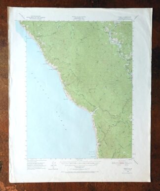 Piercy California USGS 15-Min Topographic Map 1971 Vintage