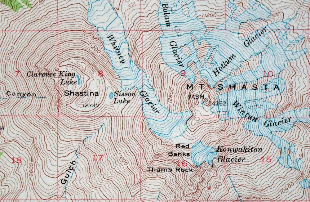 Shasta California McCloud USGS 15-Min Topo Map 1968 Vintage - Image 2