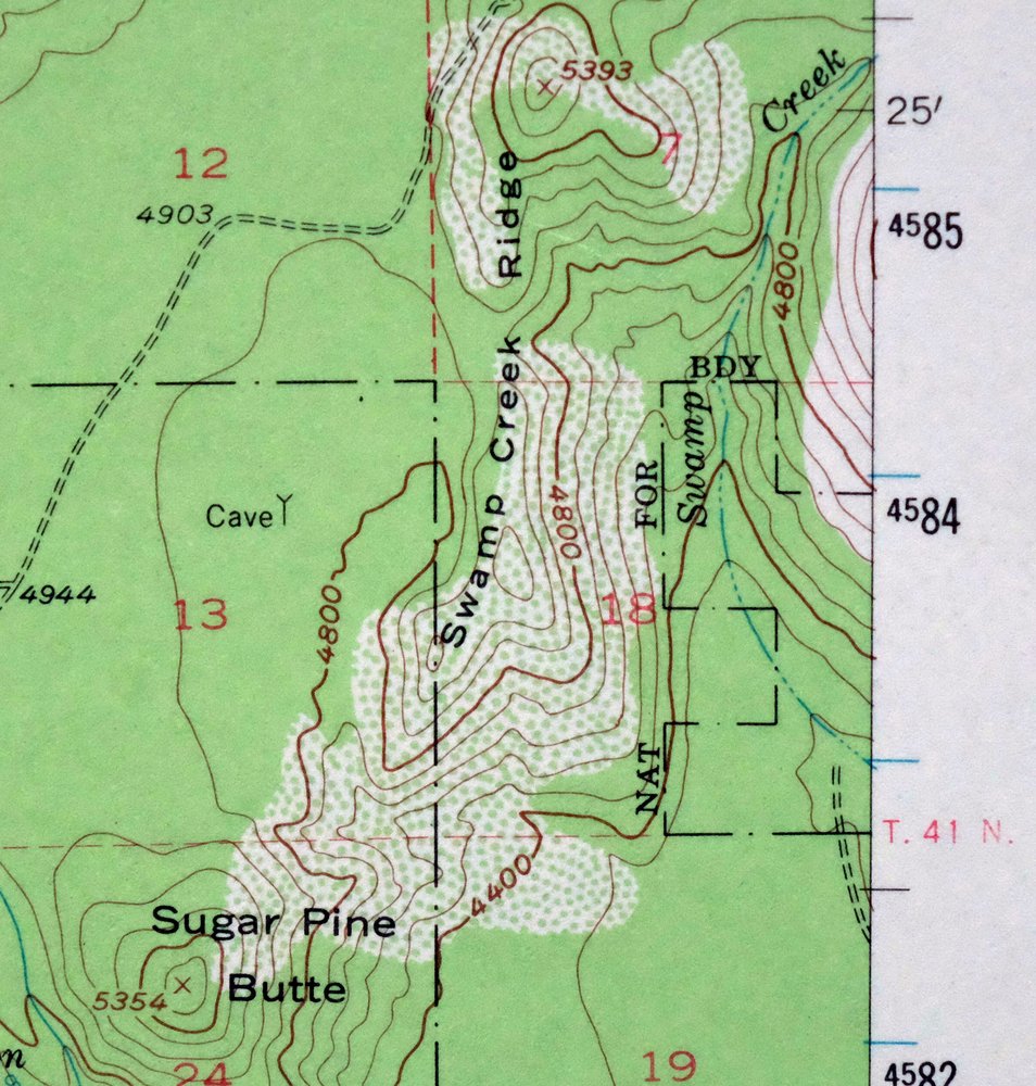 Shasta California McCloud USGS 15-Min Topo Map 1968 Vintage - Image 4