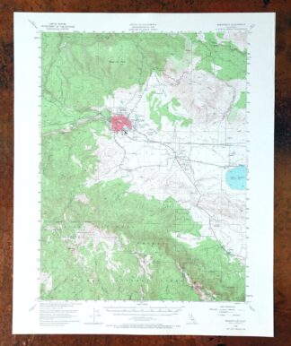 Susanville California Janesville USGS Topo Map 1966 Vintage