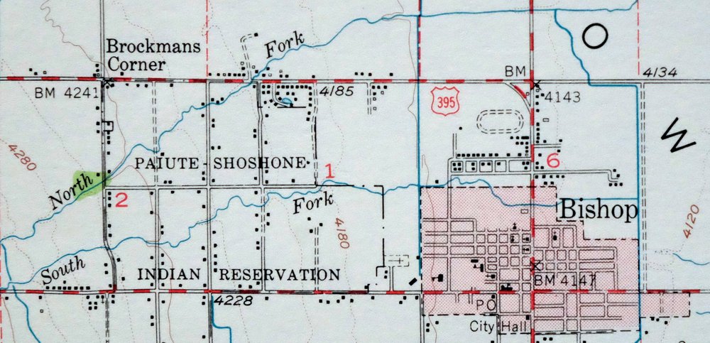 Bishop California West Bishop Laws USGS Topographic Map 1969 - Image 4