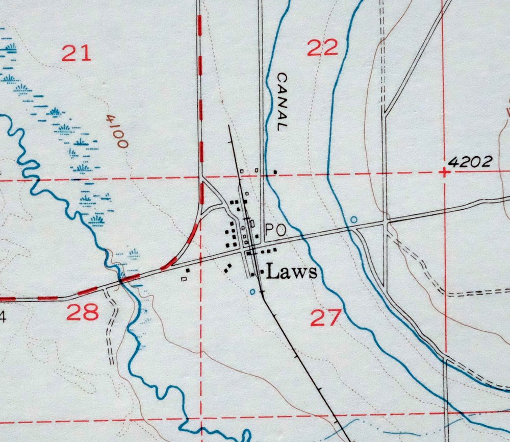 Bishop California West Bishop Laws USGS Topographic Map 1969 - Image 3