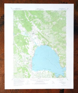 Lakeport California Lucerne Nice USGS Topo Map 1977 Vintage