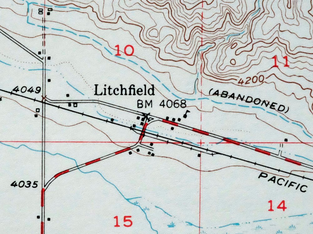 Litchfield California Susanville USGS Topo Map 1972 Vintage - Image 3