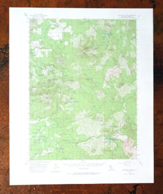 Manzanita Lake California Viola USGS Topo Map 1974 Vintage