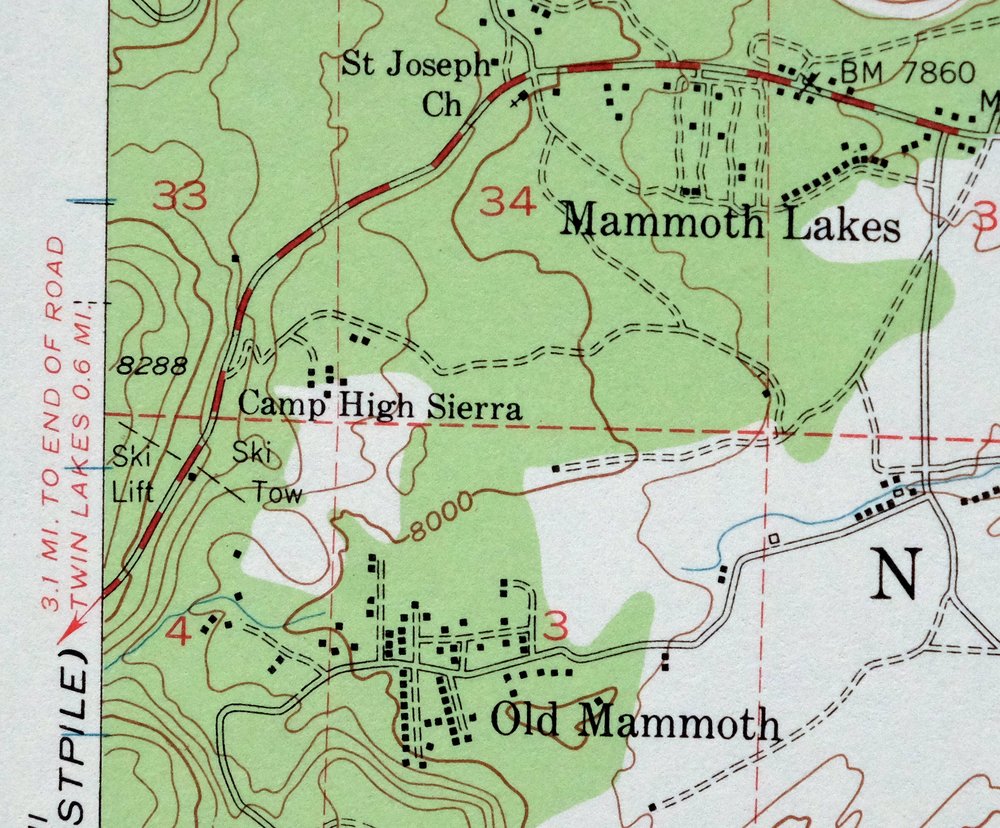 Mount Morrison California Mammoth Lakes USGS Topo Map 1974 - Image 2