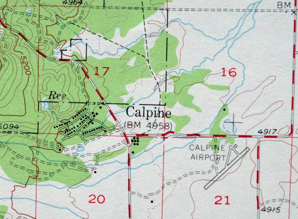 Sierraville California Calpine Loyalton USGS Topo Map 1969 - Image 3