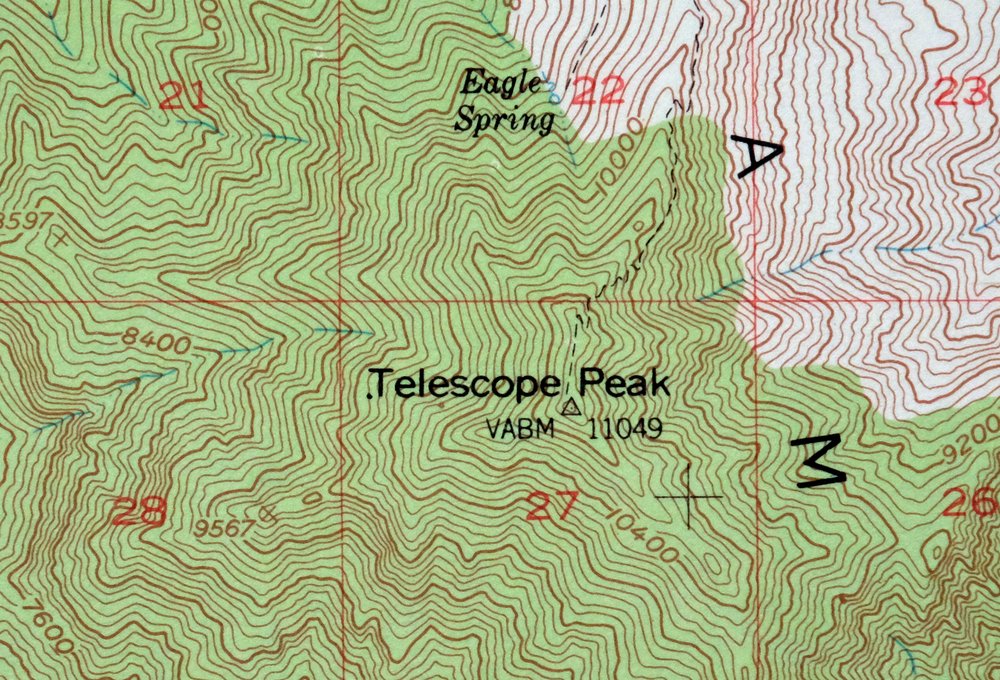 Telescope Peak California USGS 15-Min Topo Map 1973 Vintage - Image 4