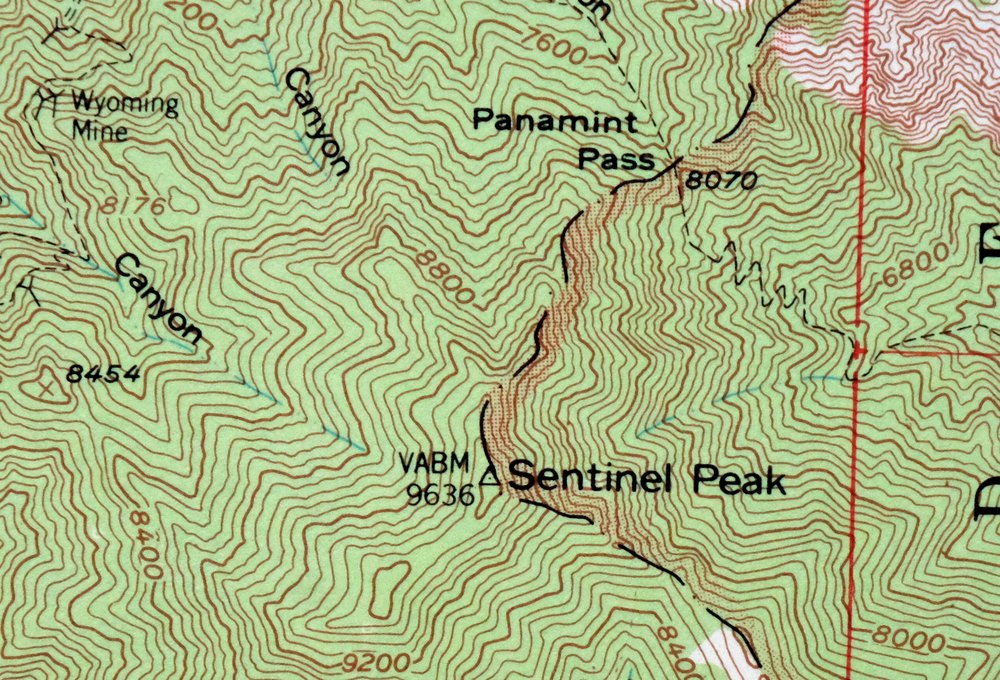 Telescope Peak California USGS 15-Min Topo Map 1973 Vintage - Image 3