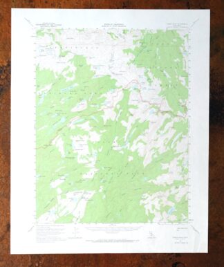 Tower Peak California USGS 15-Min Topo Map 1972 Vintage