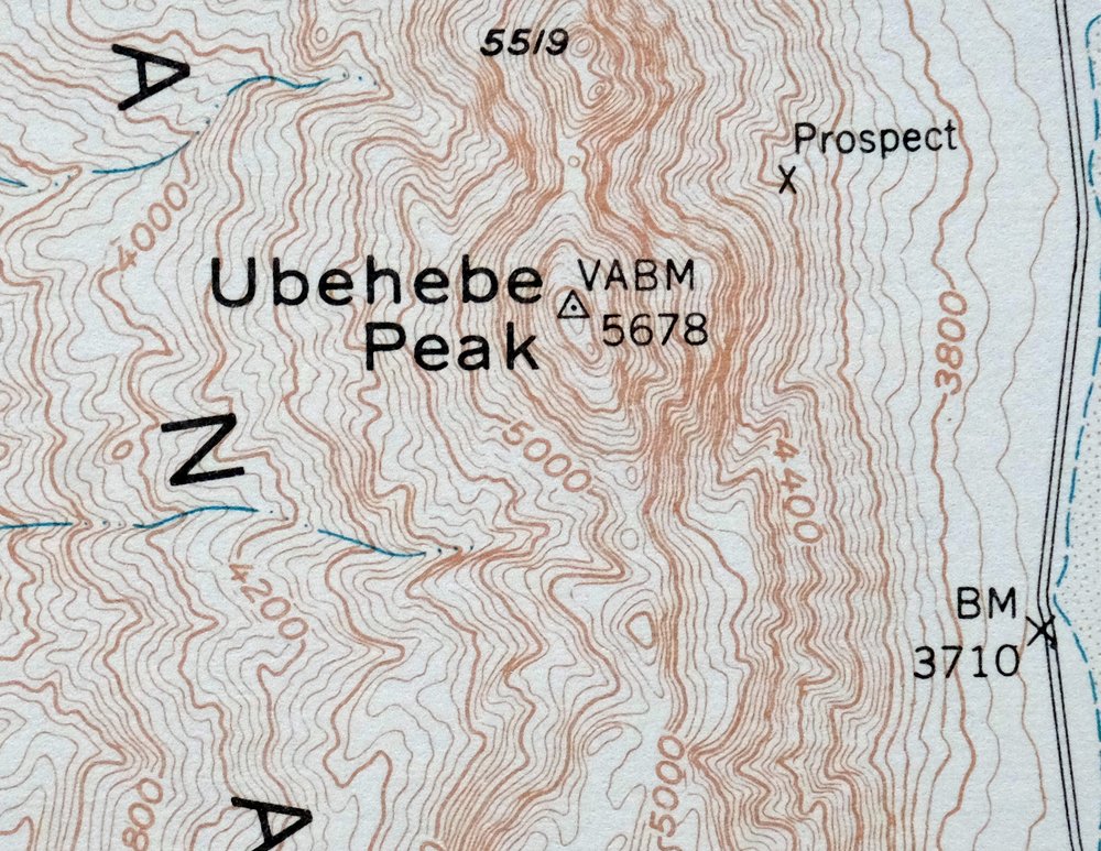 Ubehebe Peak California USGS 15-Min Topo Map 1966 Vintage - Image 4