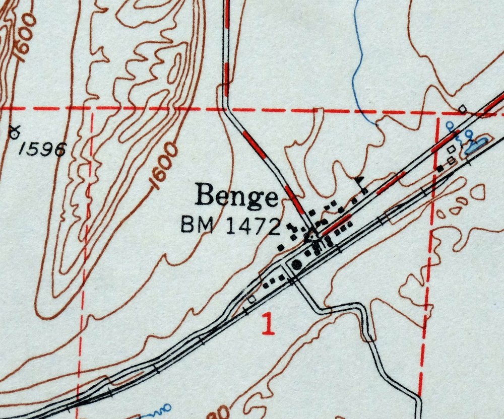 Benge Washington Hooper Palouse River USGS Topo Map 1952 - Image 2