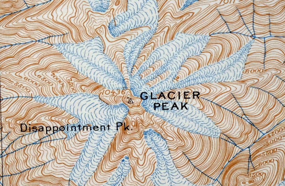 Glacier Peak Washington Suiattle River USGS Topo Map 1946 - Image 2