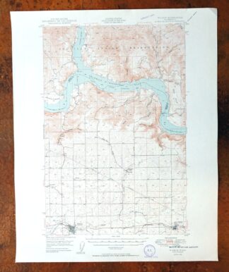 Wilbur Washington Creston USGS 15-Min Topo Map 1950 Vintage