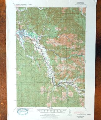 Willapa Washington Raymond Lebam USGS Topo Map 1941 Antique