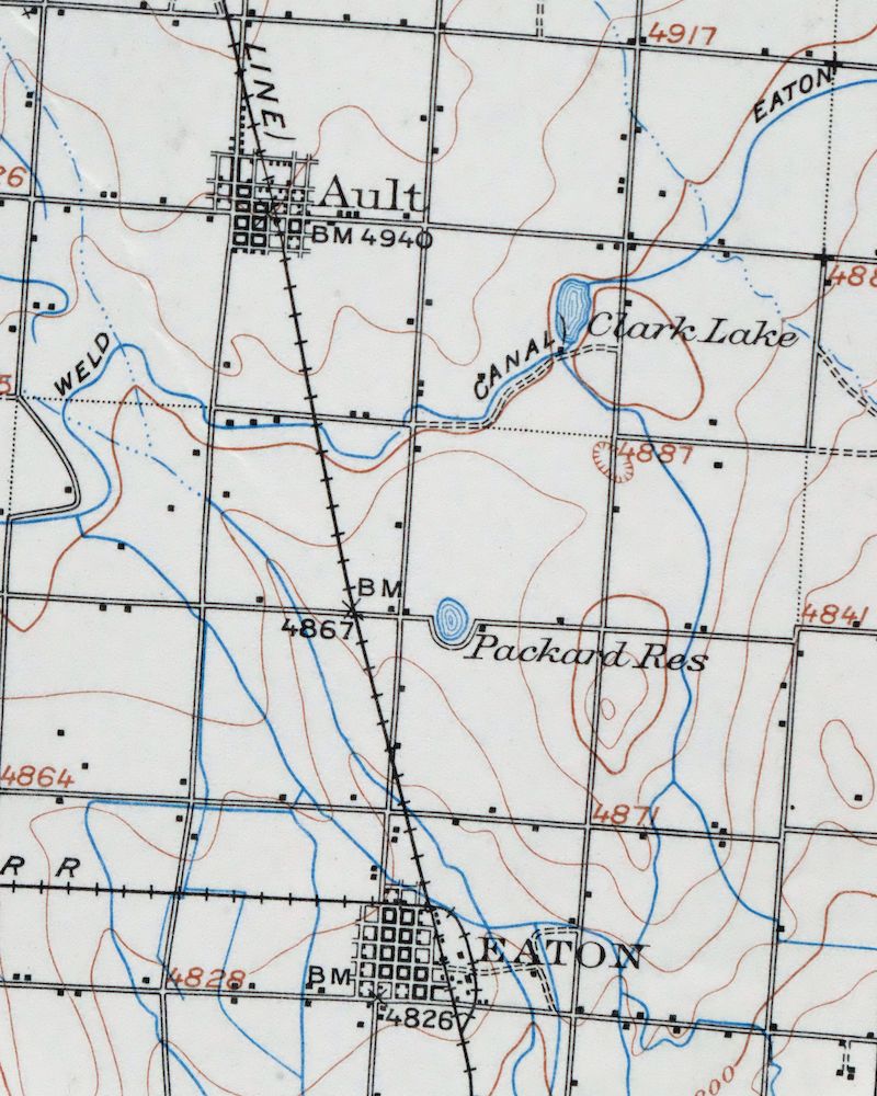 Eaton Colorado Fort Collins Ault USGS Topographic Map 1957 - Image 3