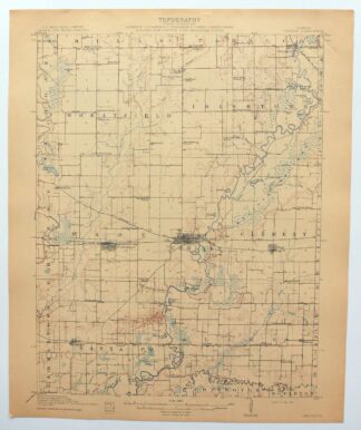 Carlyle Illinois Beckemeyer Huey USGS Topographic Map 1910