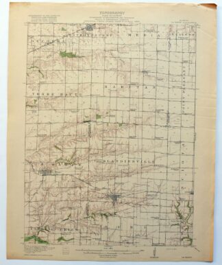La Harpe Illinois Stronghurst Raritan USGS Topo Map 1918