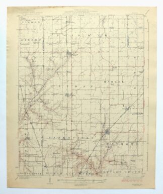Raymond Illinois Farmersville Waggoner USGS Topo Map 1925