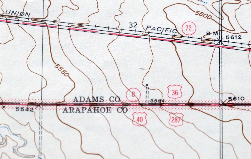 Coal Creek Colorado Aurora USGS Topographic Map 1942 Antique - Image 2