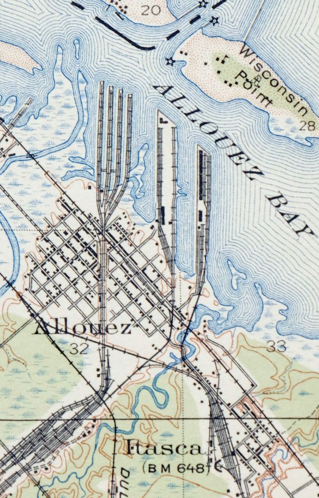 Superior Wisconsin Duluth Proctor USGS Topo Map 1917 Antique - Image 3