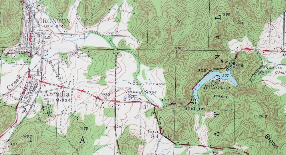 Ironton Missouri Mark Twain NF Pilot Knob USGS Topo Map 1968 - Image 2