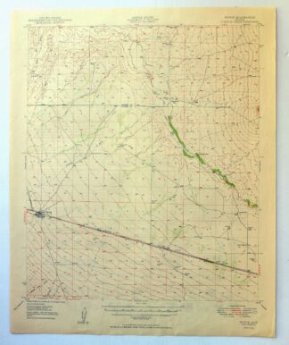 Bowie Arizona USGS 15-Min Topographic Map 1950 Vintage