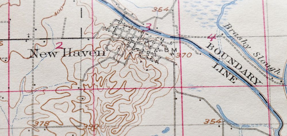 New Haven Illinois Ridgway Herald USGS Topo Map 1920 Antique - Image 3