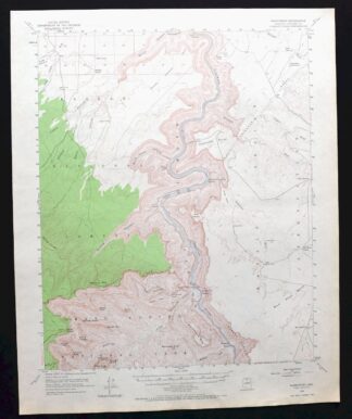 Nankoweap Arizona Grand Canyon USGS Topo Map 1970 Vintage