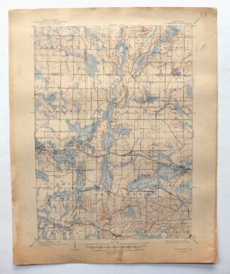 Oconomowoc Wisconsin Waukesha Plat USGS Topographic Map 1947