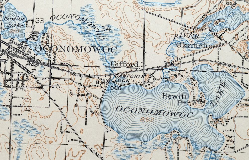 Oconomowoc Wisconsin Waukesha Plat USGS Topographic Map 1947 - Image 2