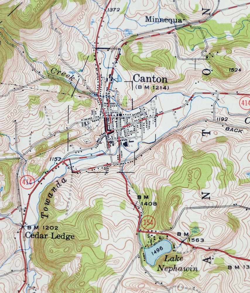 Canton Pennsylvania Alba Ralston USGS Topo Map 1958 Vintage - Image 2