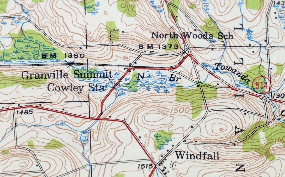 Canton Pennsylvania Alba Ralston USGS Topo Map 1958 Vintage - Image 4