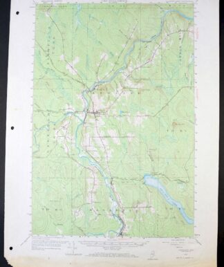Ashland Maine USGS 15-Min Topographic Map 1973 Vintage