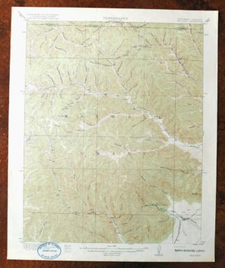Brilliant New Mexico USGS 15-Min Topo Map 1915 Antique