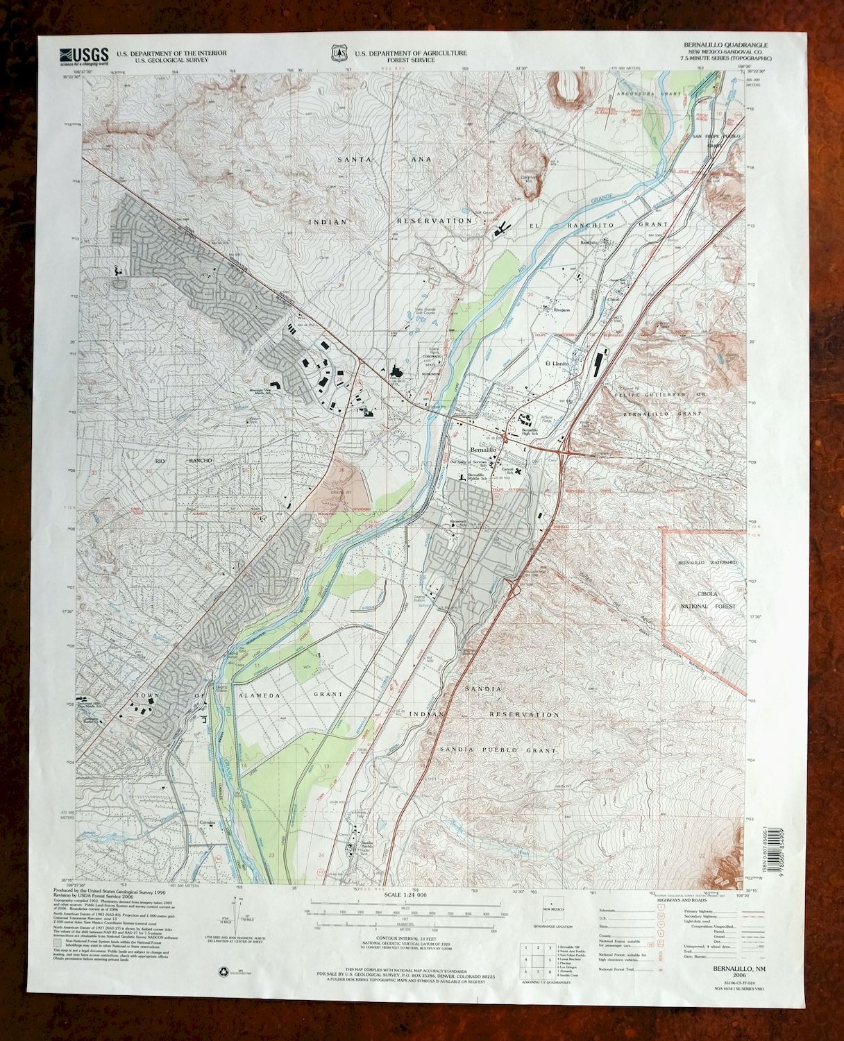 2007 USGS Topo Map: Bernalillo, Cibola NF, New Mexico