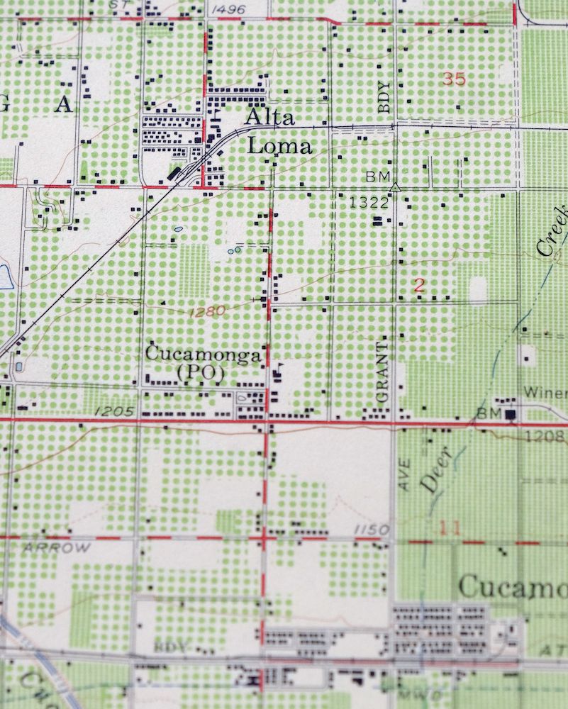 1959 Ontario California USGS Topo Map: Chino - Image 2