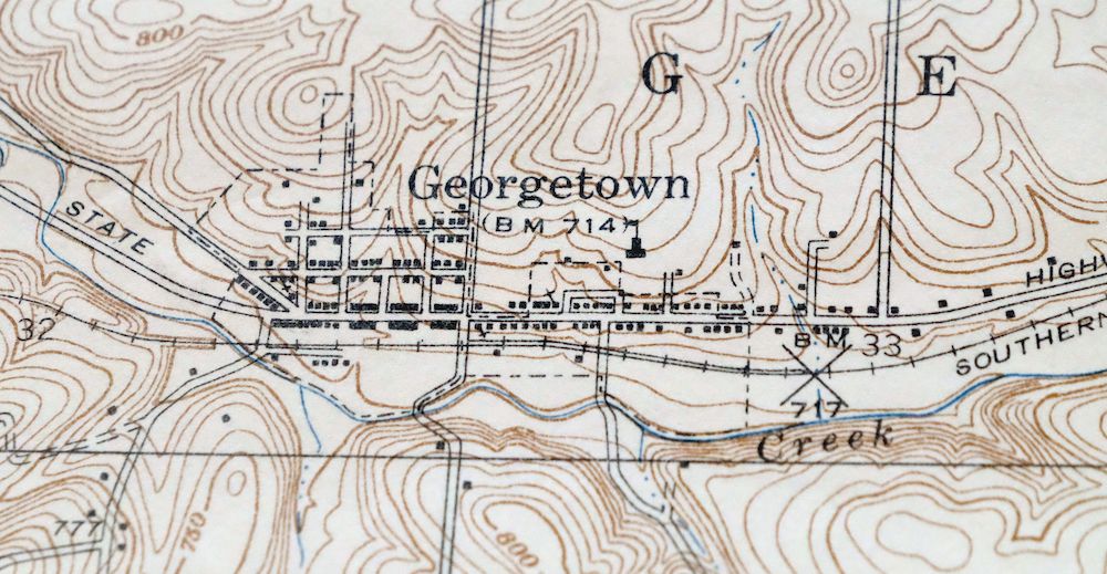 Georgetown Indiana Galena Greenville USGS Topo Map 1939 - Image 3